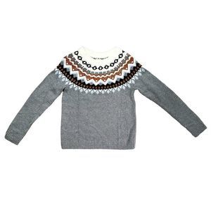 J. Crew | Metallic Knit Fair Isle Sweater (S)